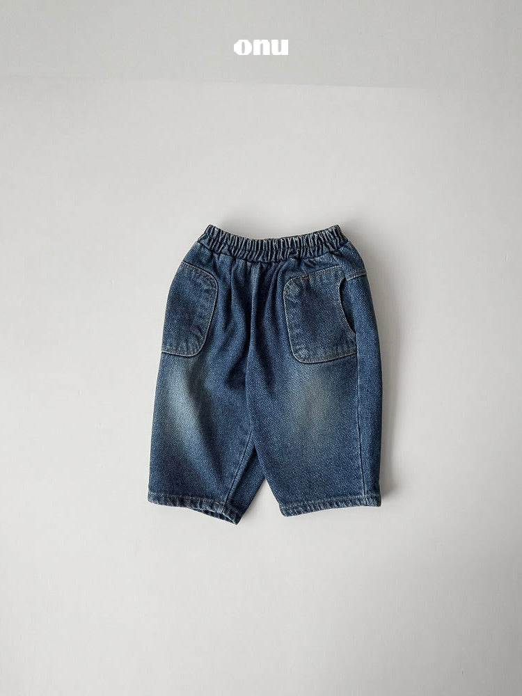 Pocket denim pants