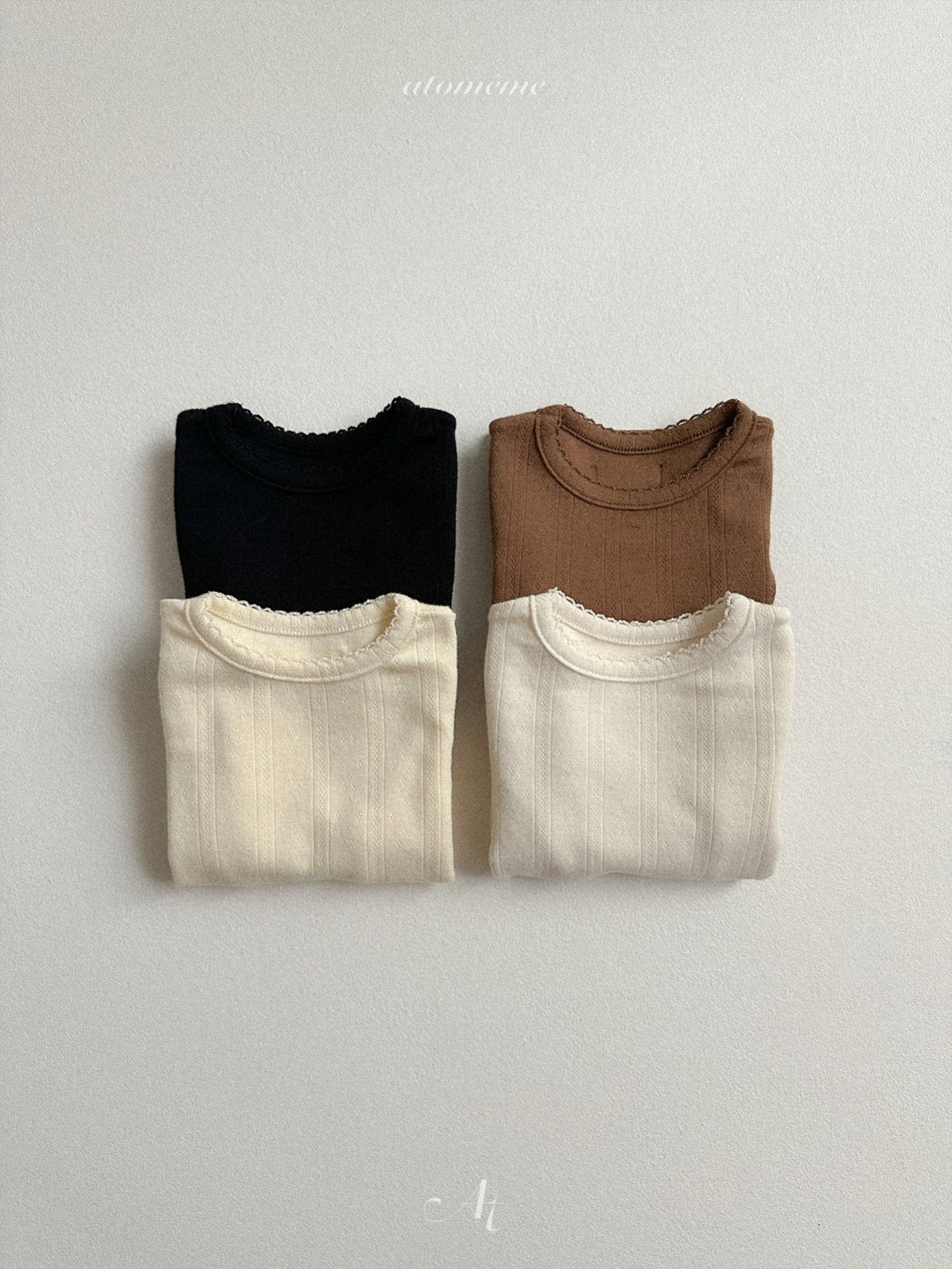 Eyelet picot lace T-shirt