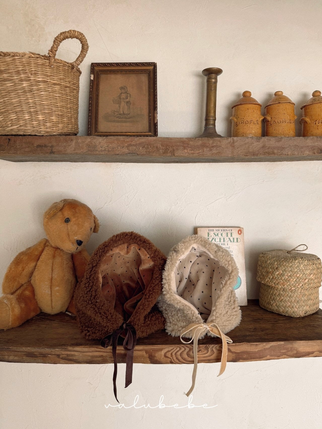 Teddy bear reversible bonnet (baby)