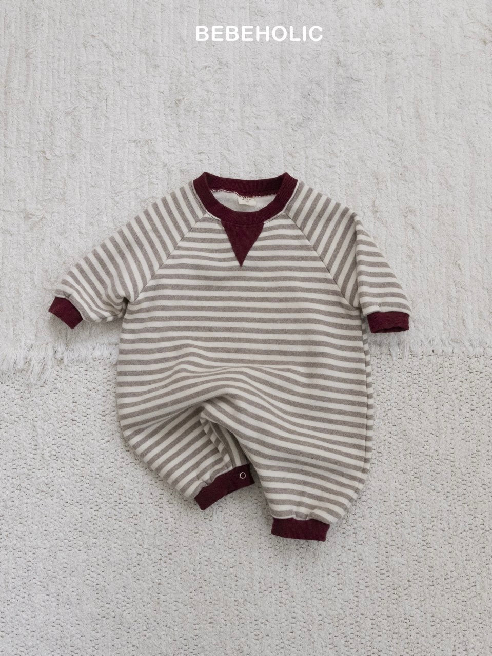 Papillon stripe rompers
