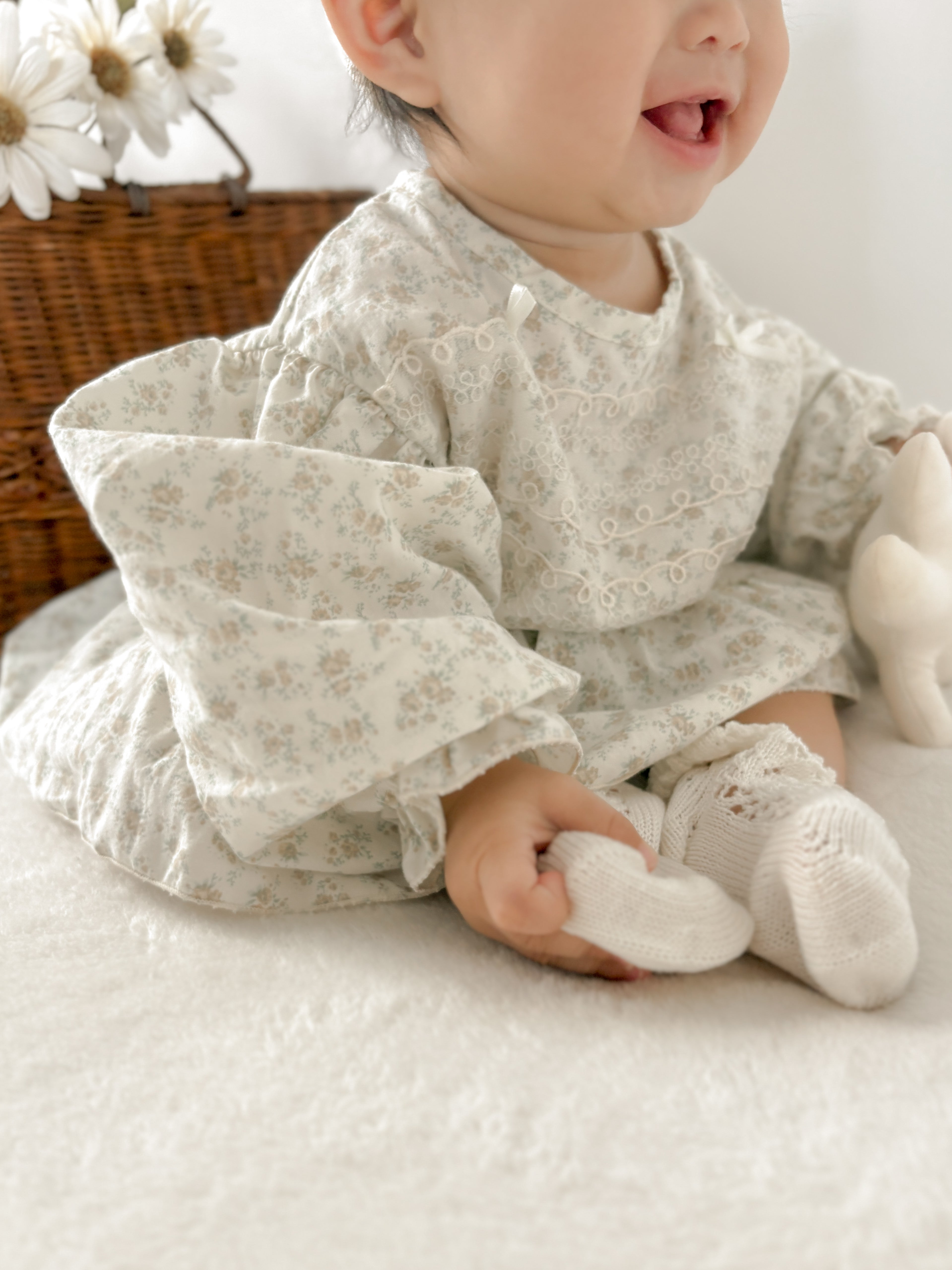 Elegant floral rompers