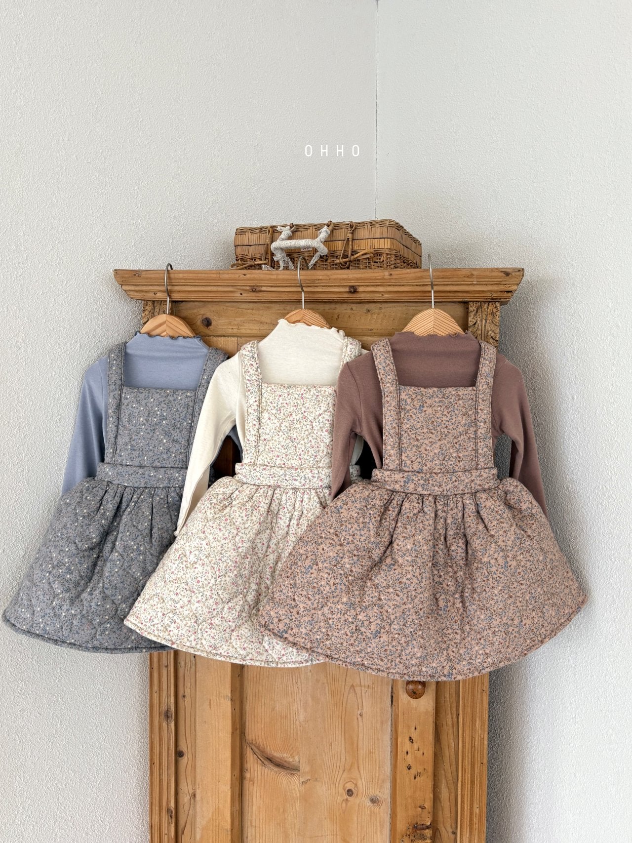 Floral quilted overall skirt