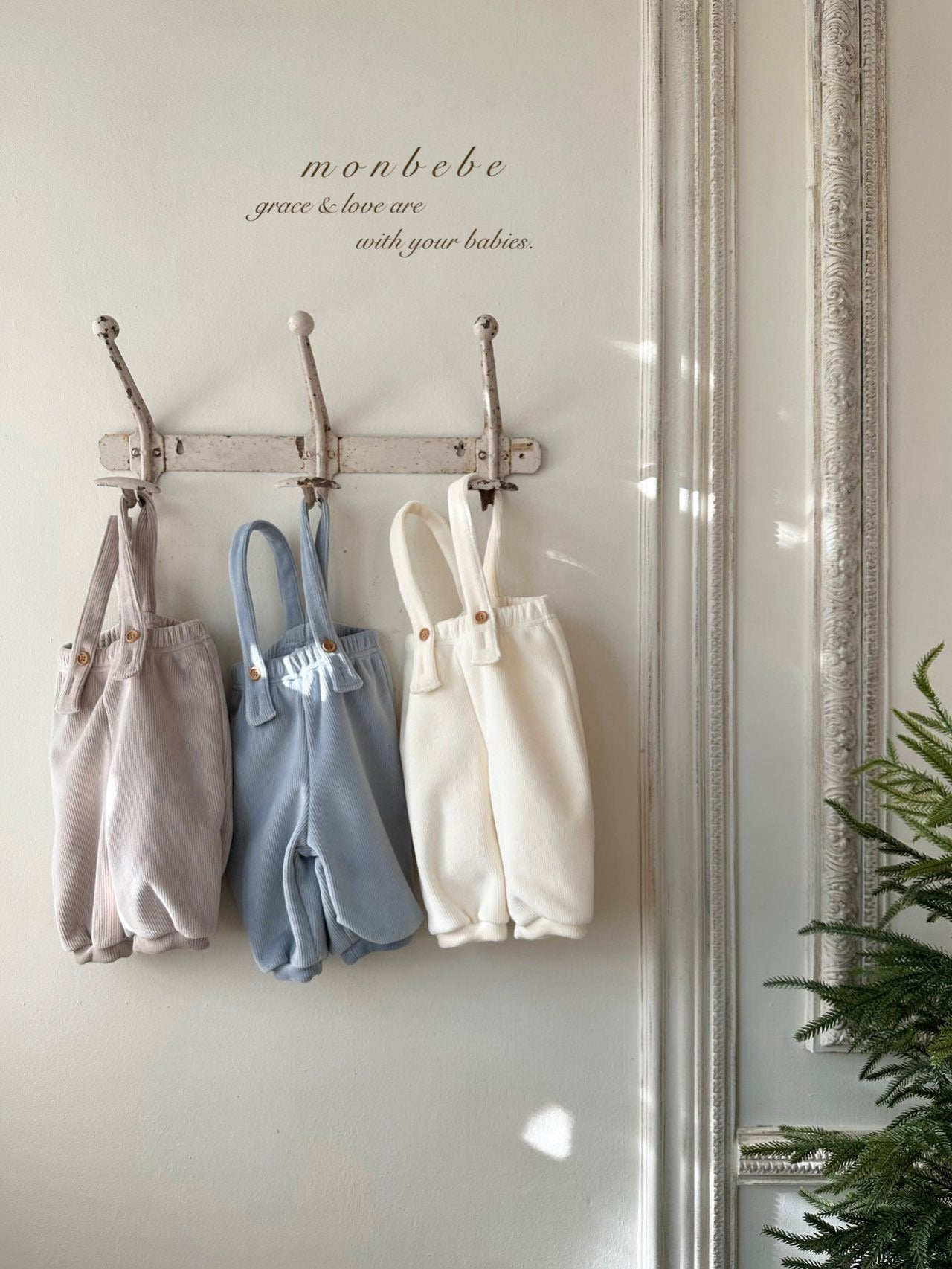 Velour suspender pants