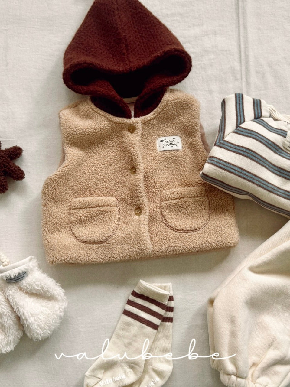 Multi striped fleece sweatshirt (baby&kids)