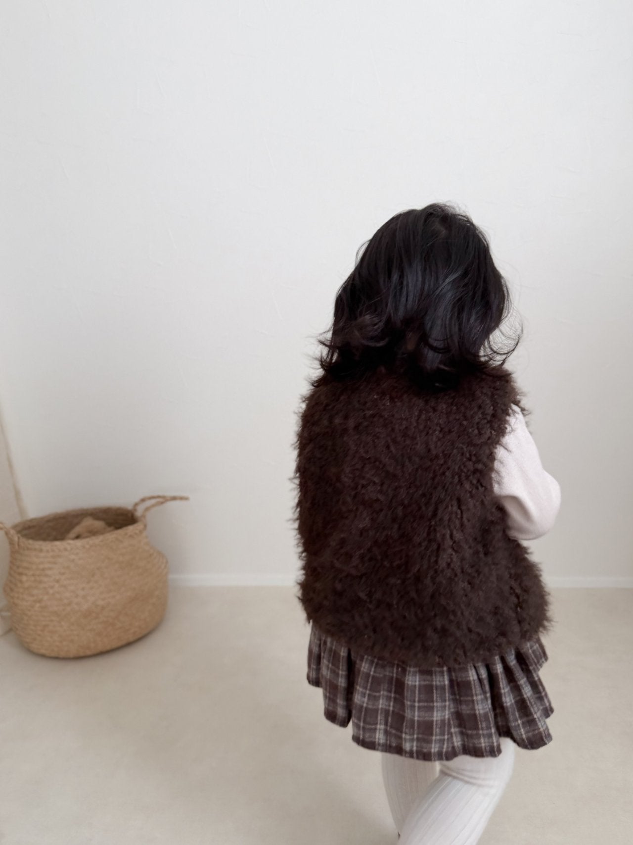 Fur ribbon vest