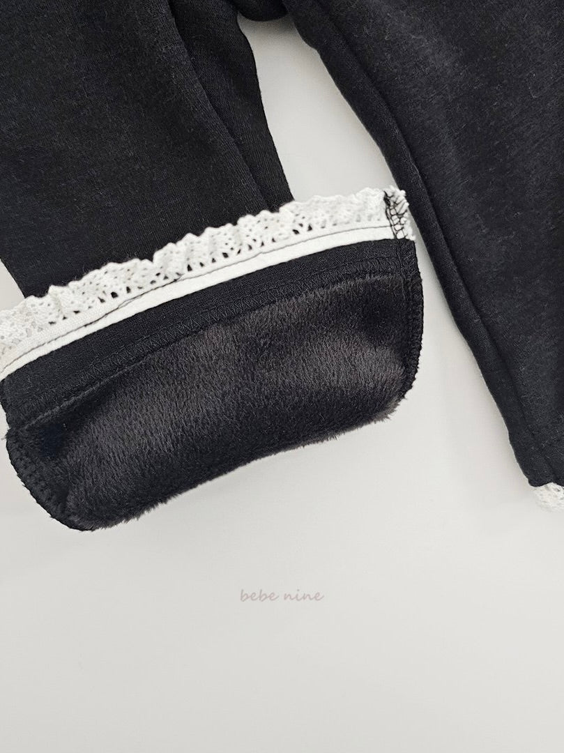 Frill Fleece Flare Pants