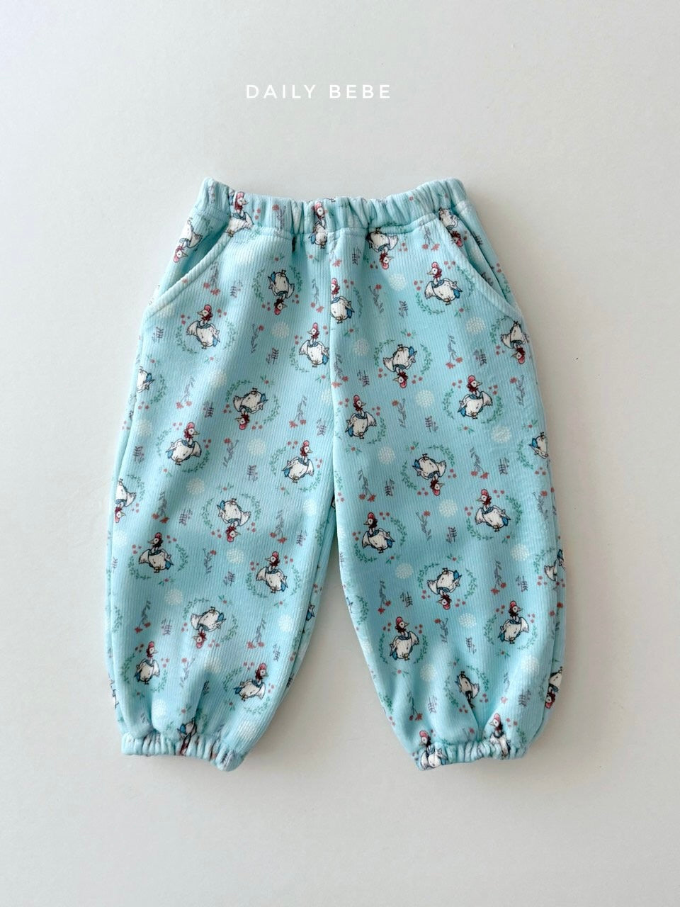 Pattern mink jogger pants