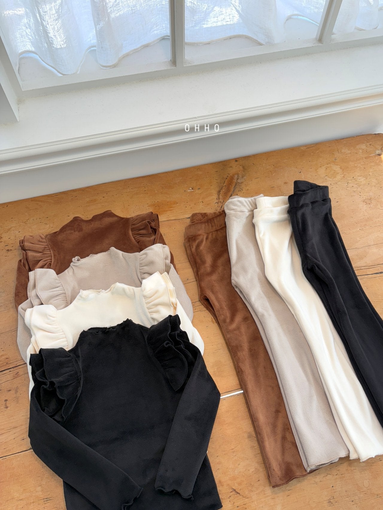 French velour bootcut pants