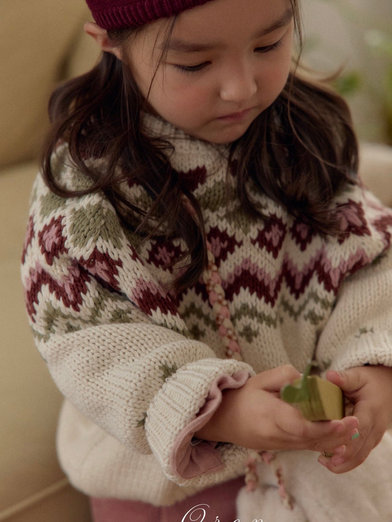 Reversible knit cardigan (2 way)