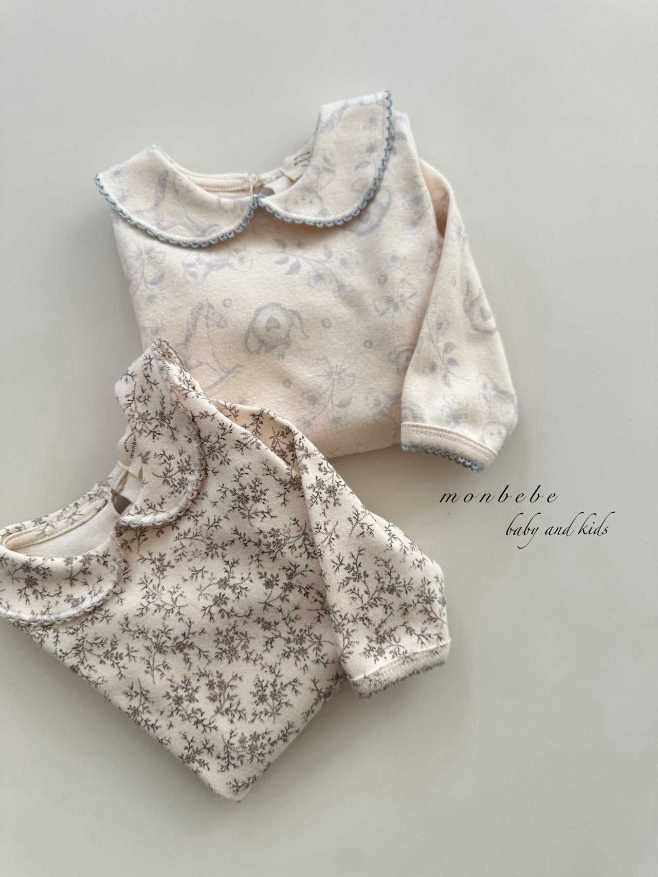 Printed collar rompers