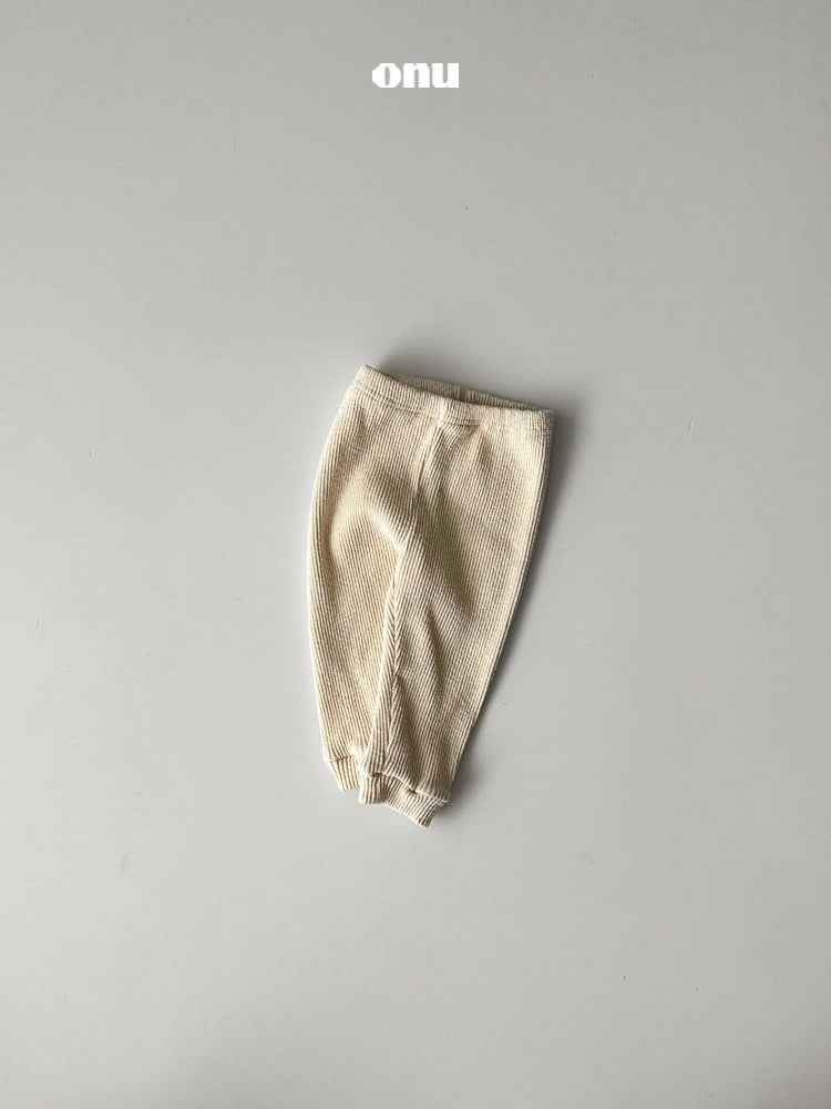 Stretch ribbed pants