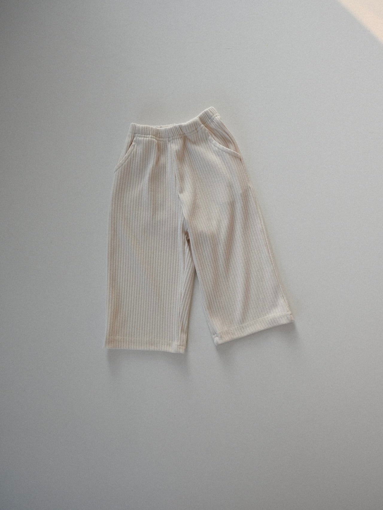 Spring ribbed wide pants