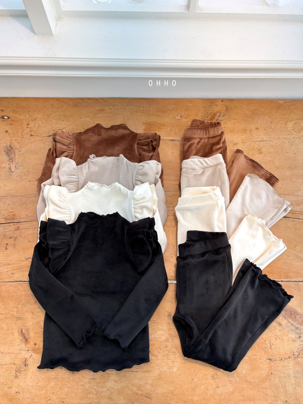 French velour bootcut pants