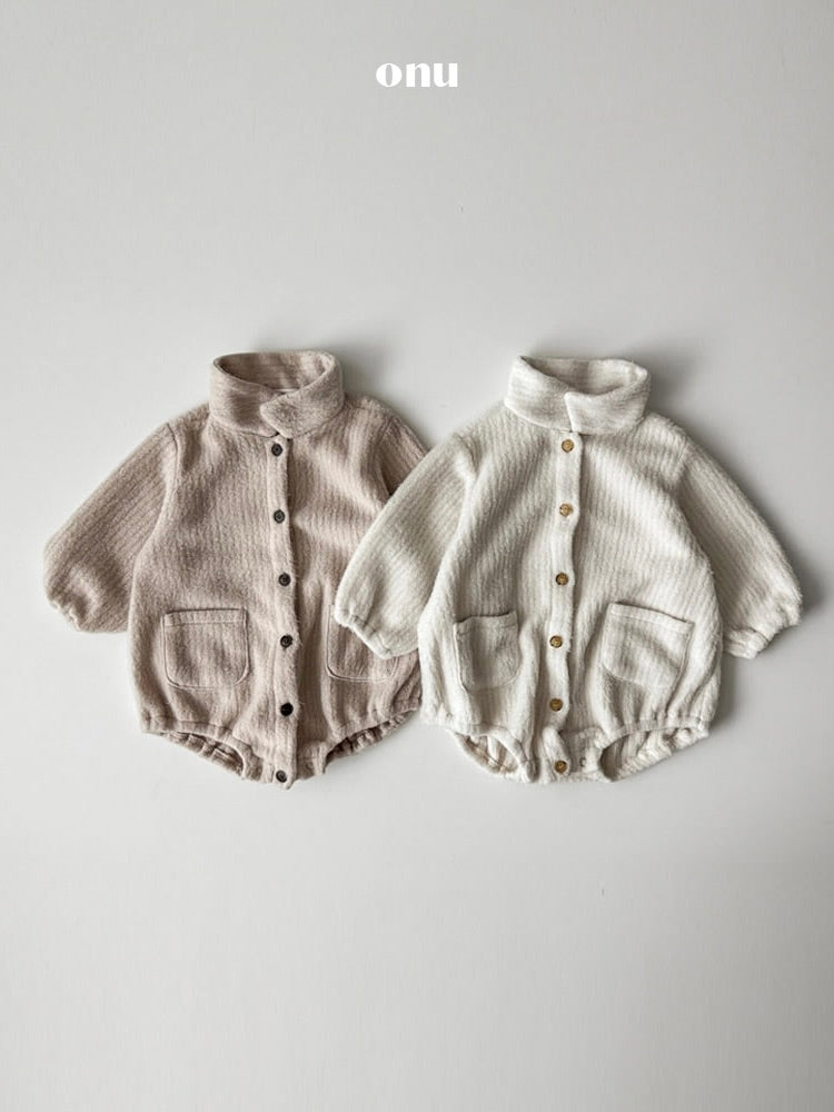Knit collar rompers (baby)