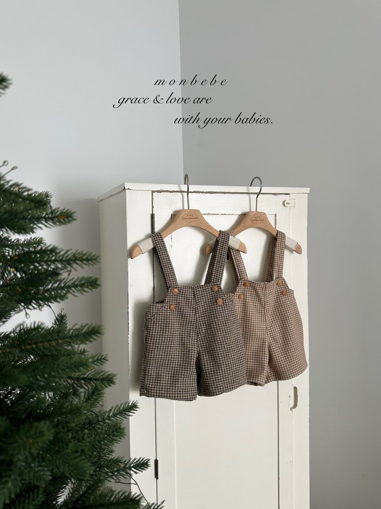 Window check overall pants