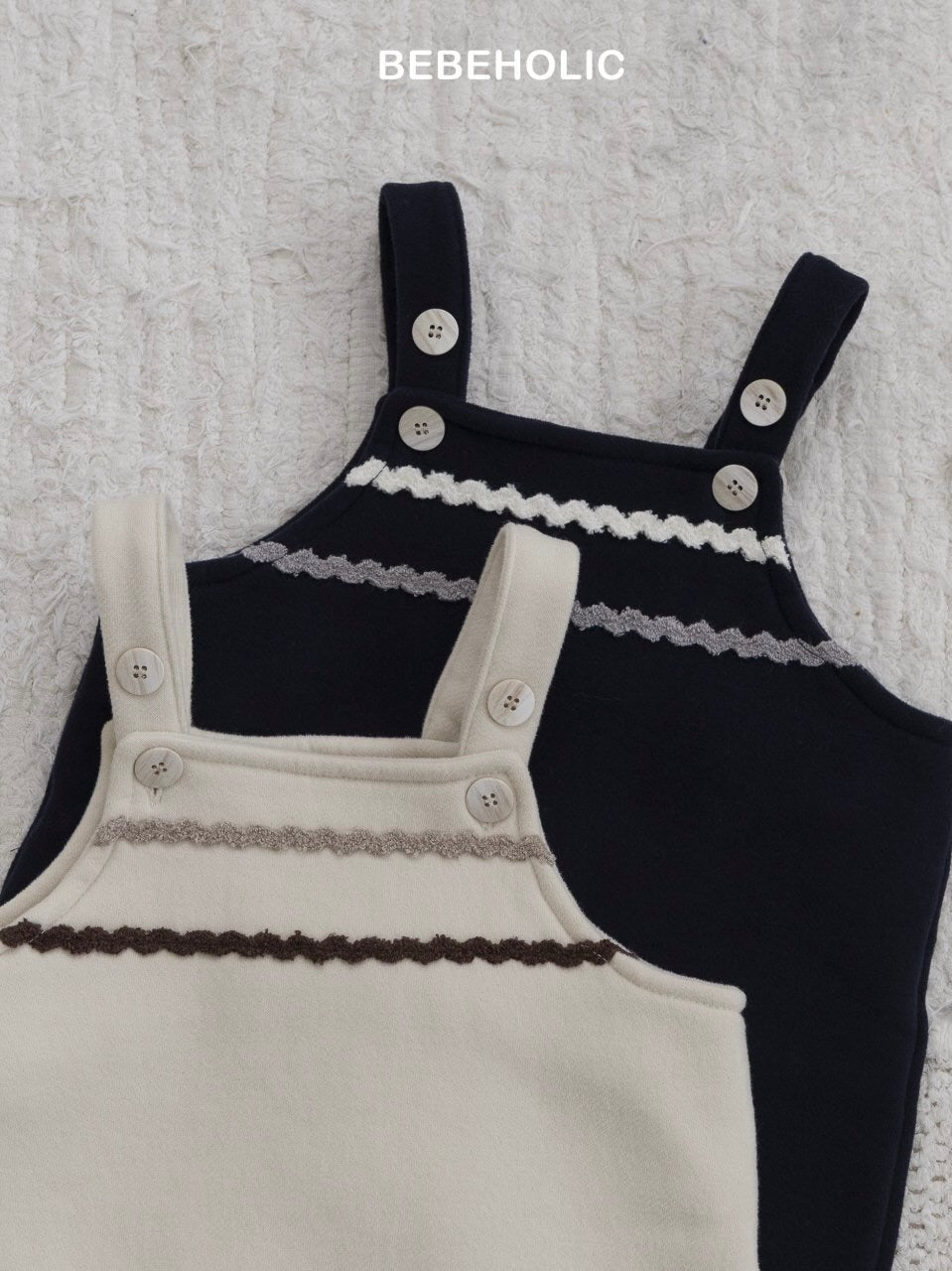 Mori suspender rompers