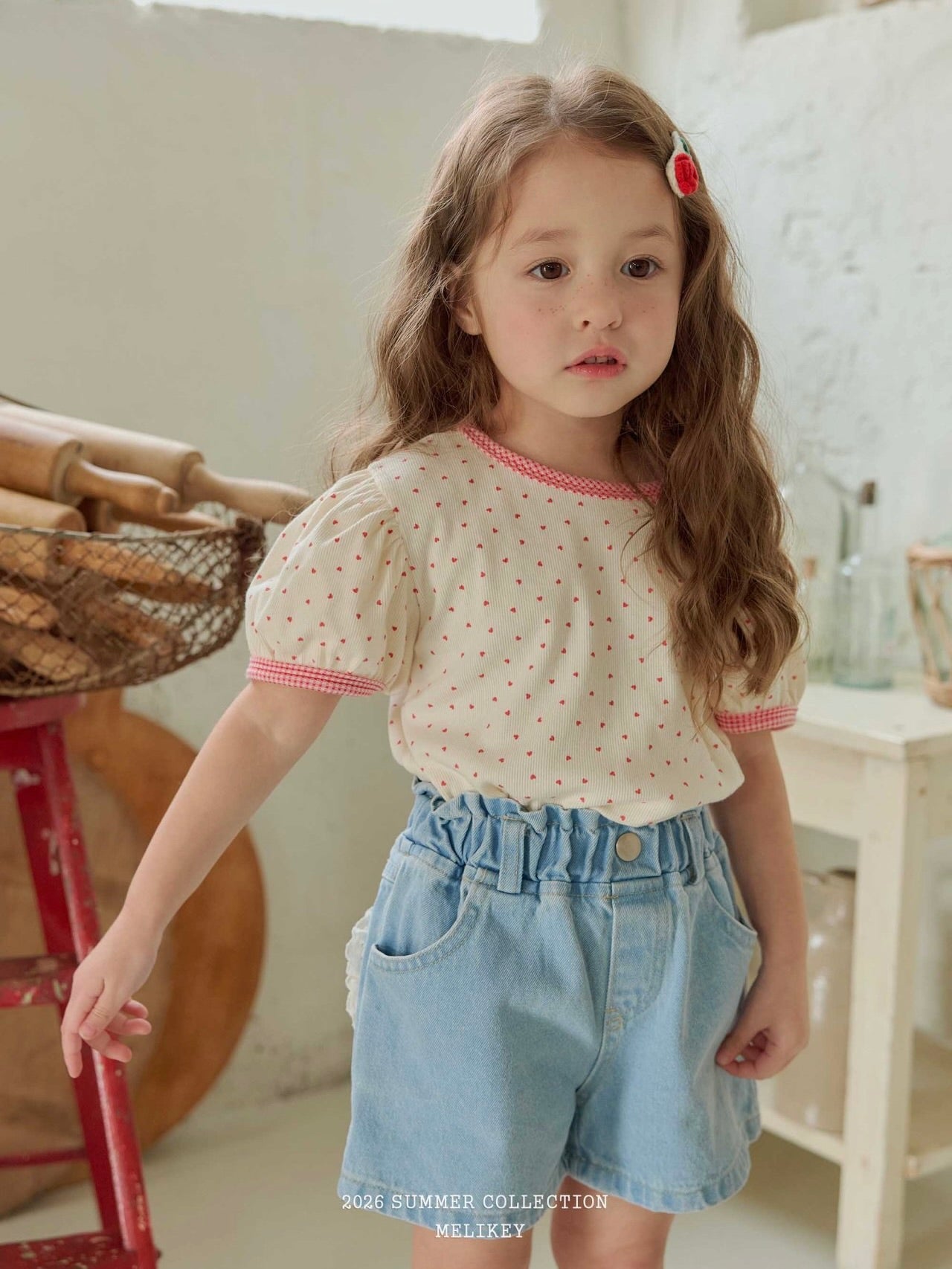 Mini heart puff T shirt