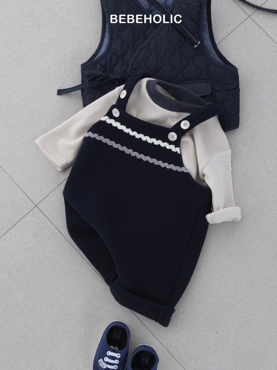 Mori suspender rompers