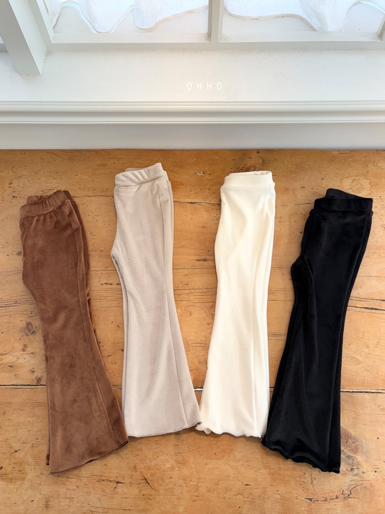 French velour bootcut pants