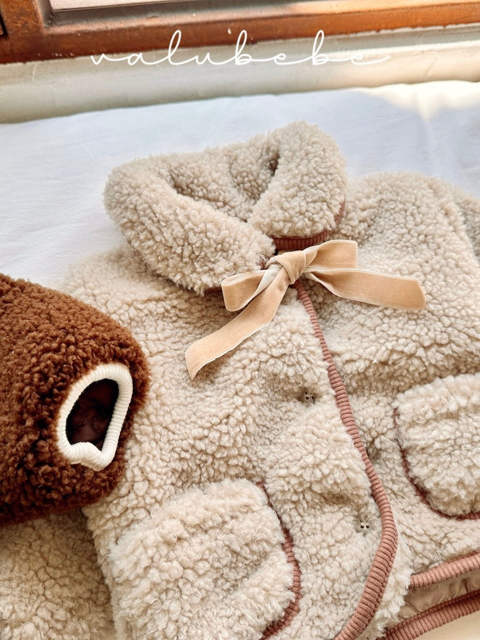Merry ribbon fluffy jacket (baby)