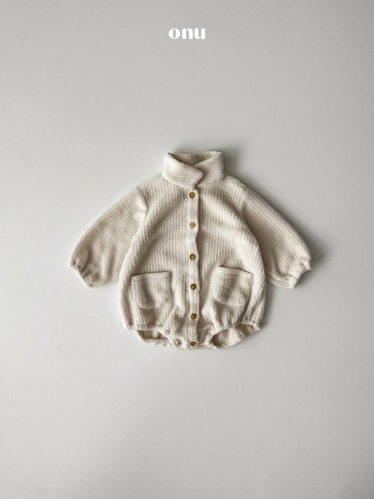 Knit collar rompers (baby)