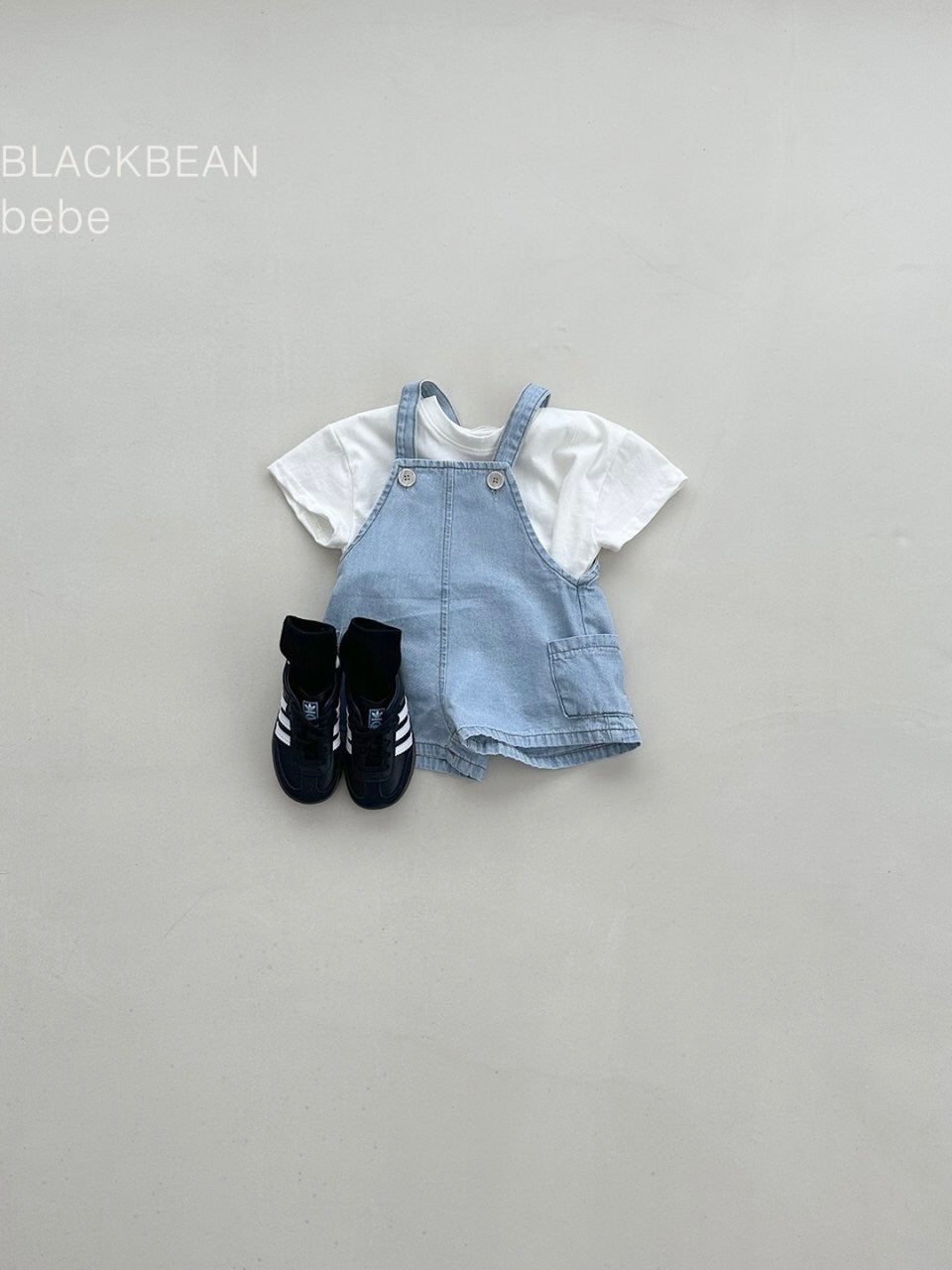 Pocket denim overall set