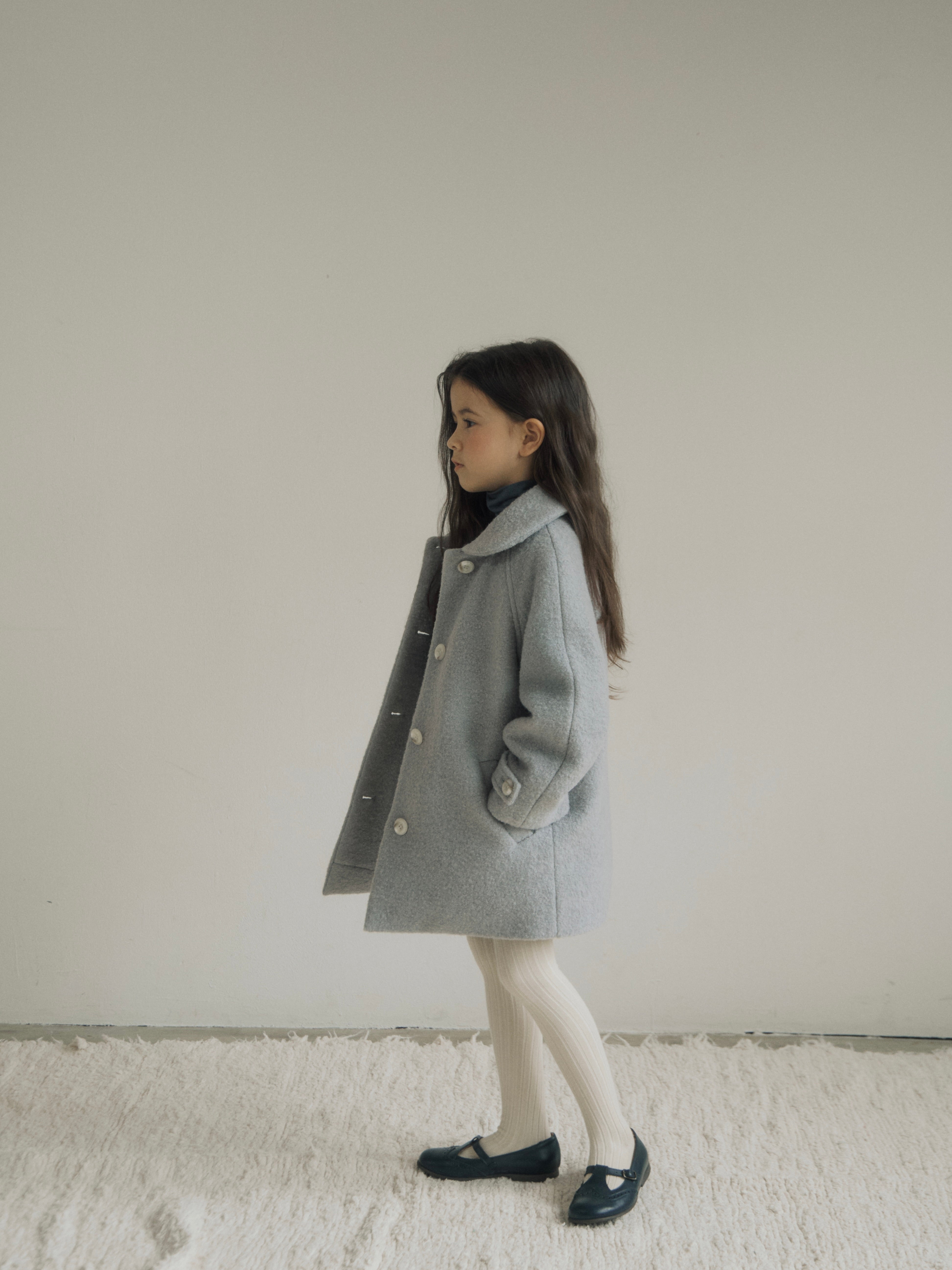 Noa wool coat (haze blue)