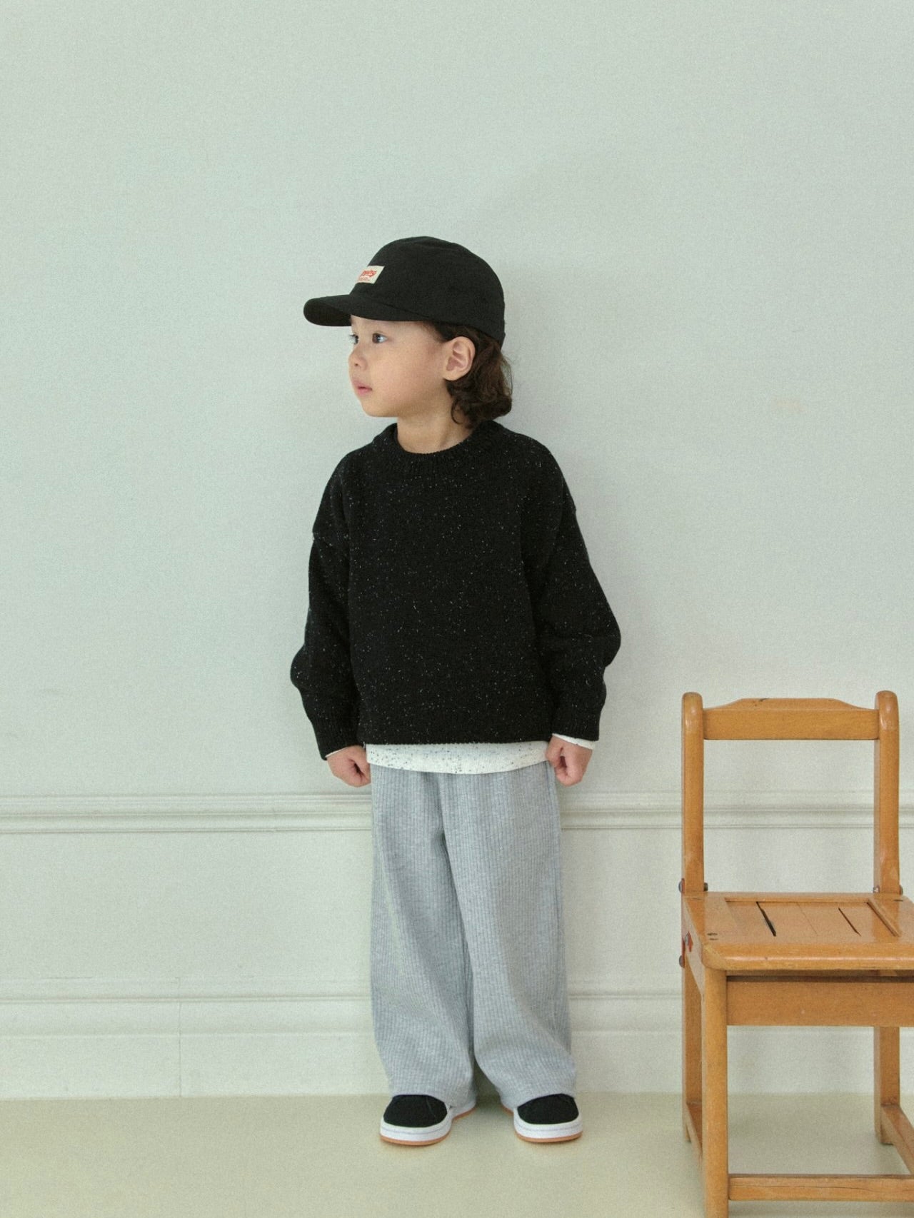 Spring ribbed wide pants