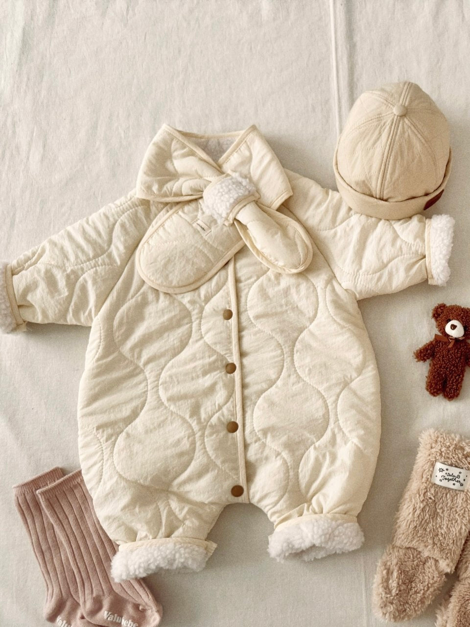 Button quilted coverall (baby)