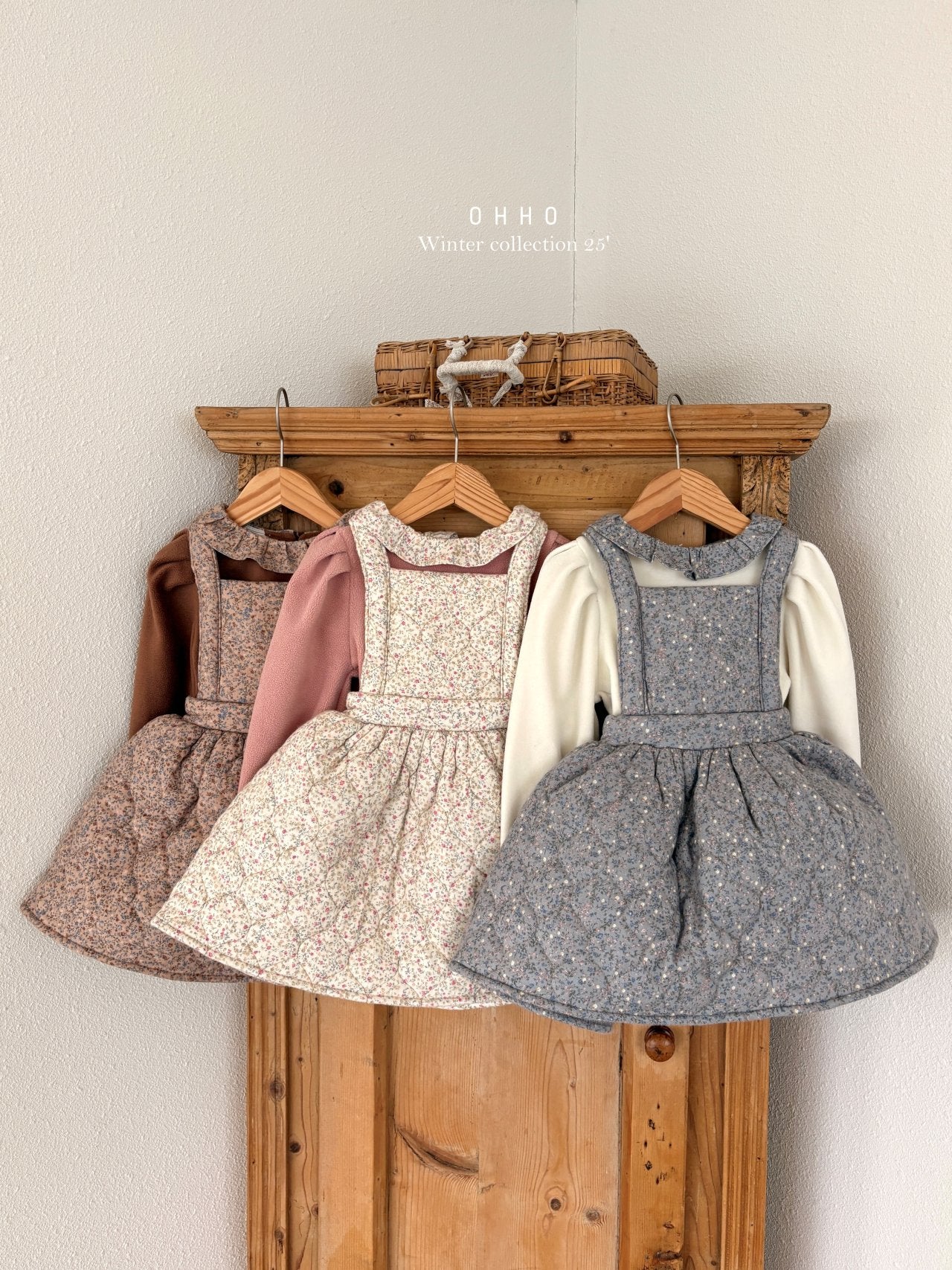 Floral quilted overall skirt