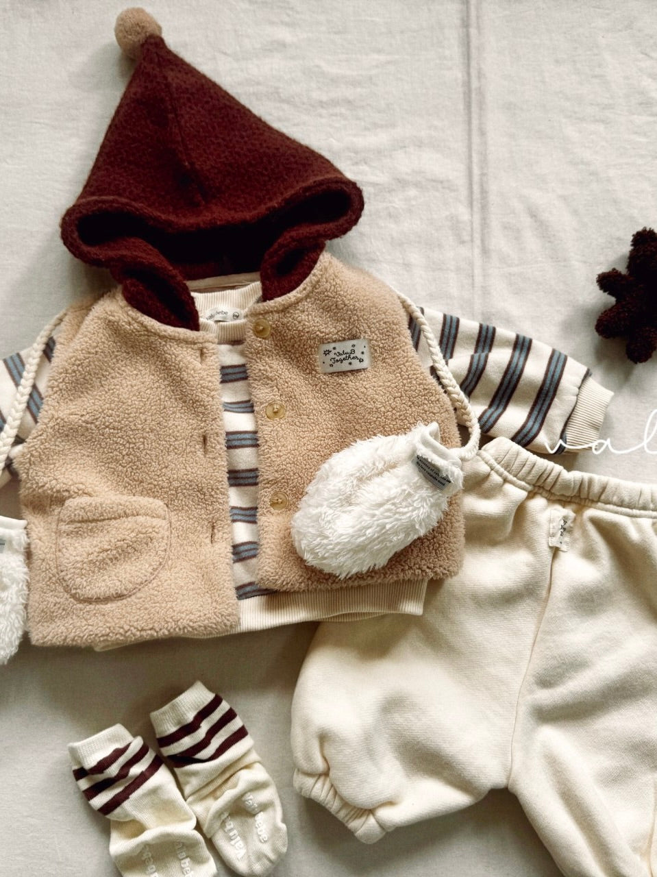 Multi striped fleece sweatshirt (baby&kids)