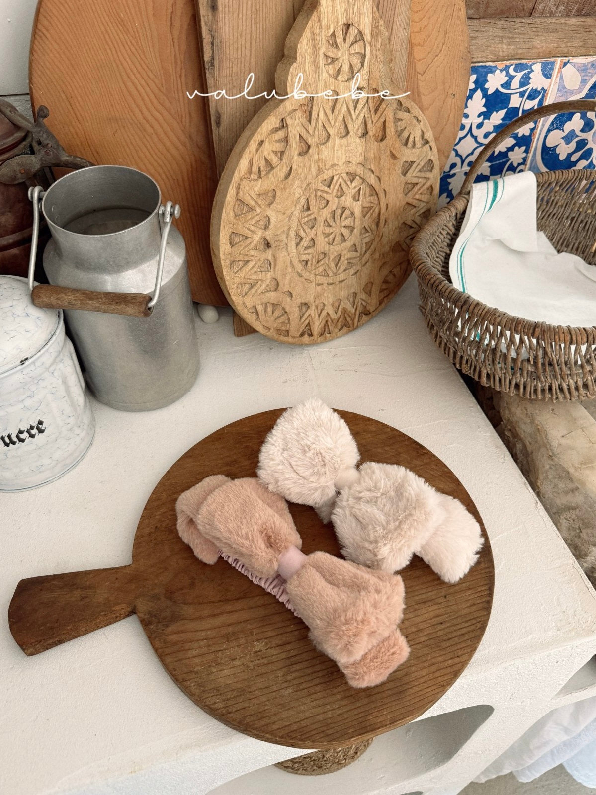 Fur ribbon hairband (baby)