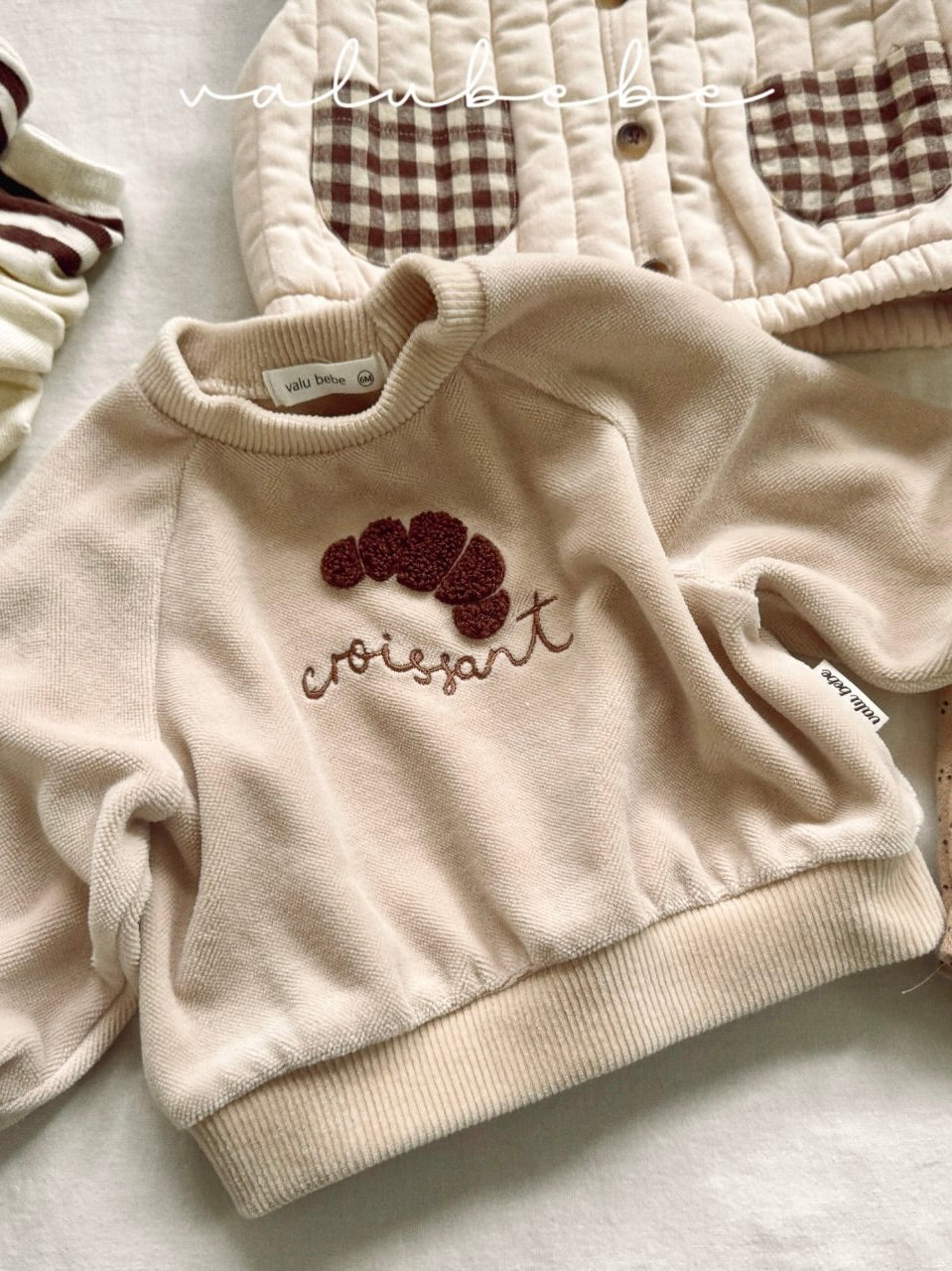 Croissant velor sweatshirt (baby)