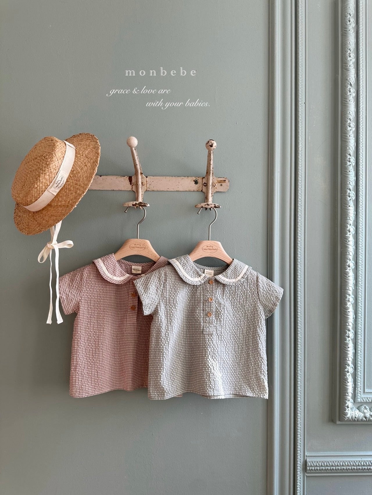 Checked sailor blouse