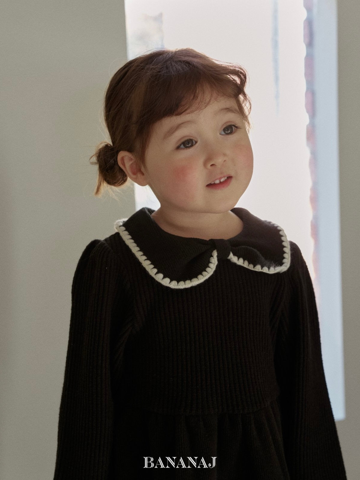 Ribbon waffle collar T