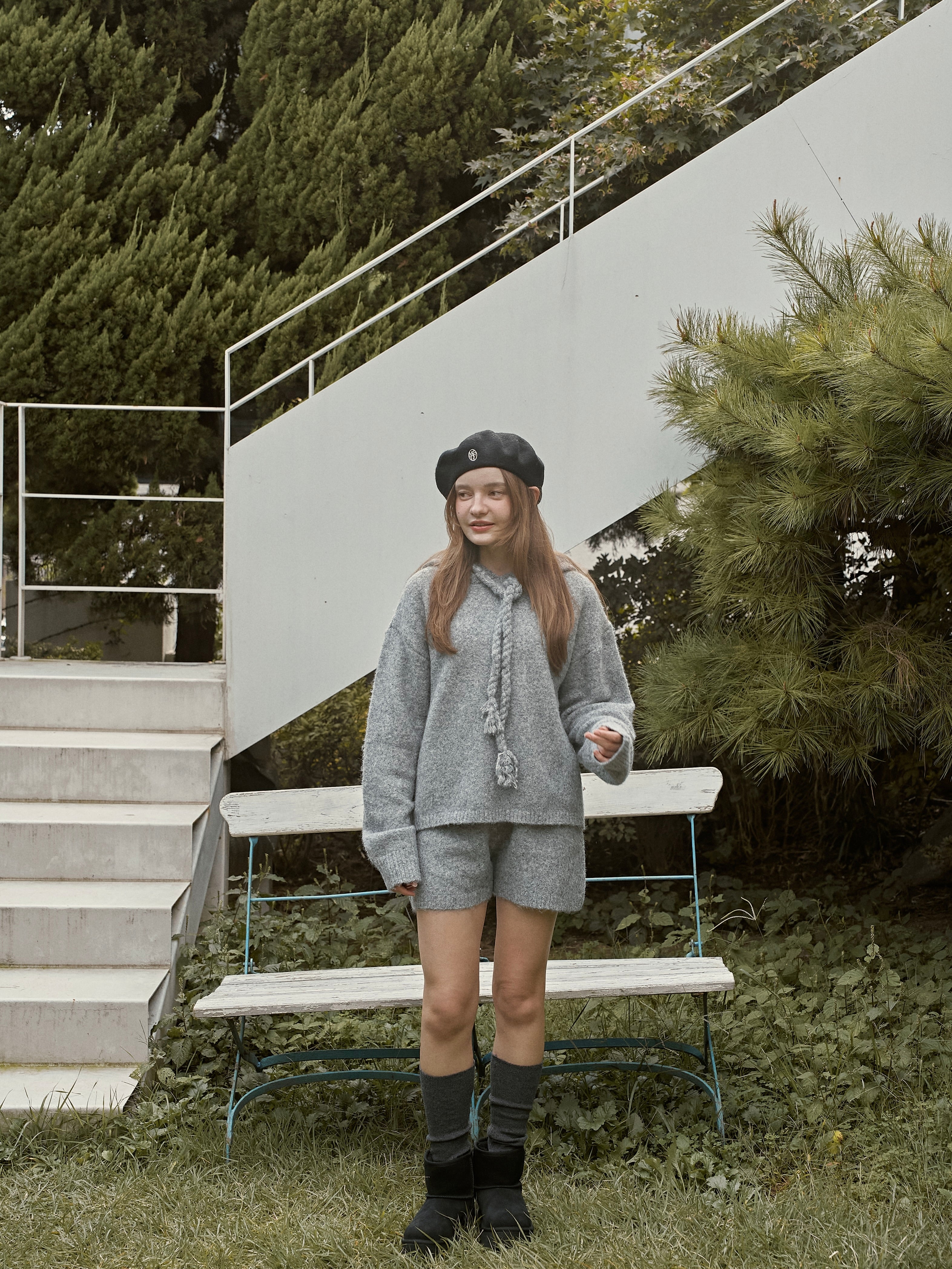 Knit hoodie set (kids and adult)