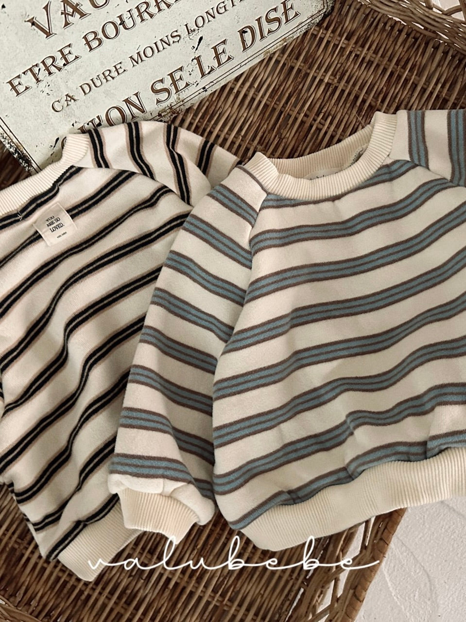Multi striped fleece sweatshirt (baby&kids)