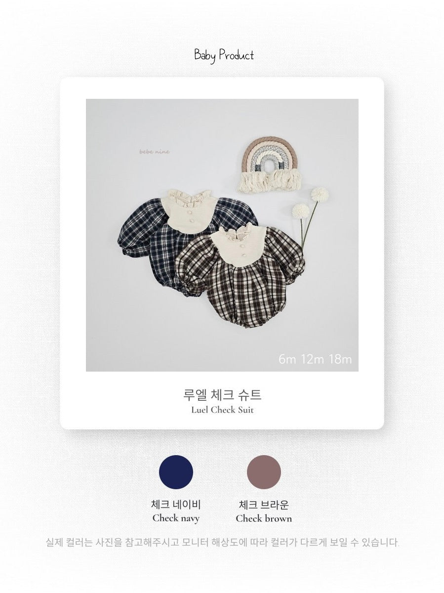 Luel Check Rompers