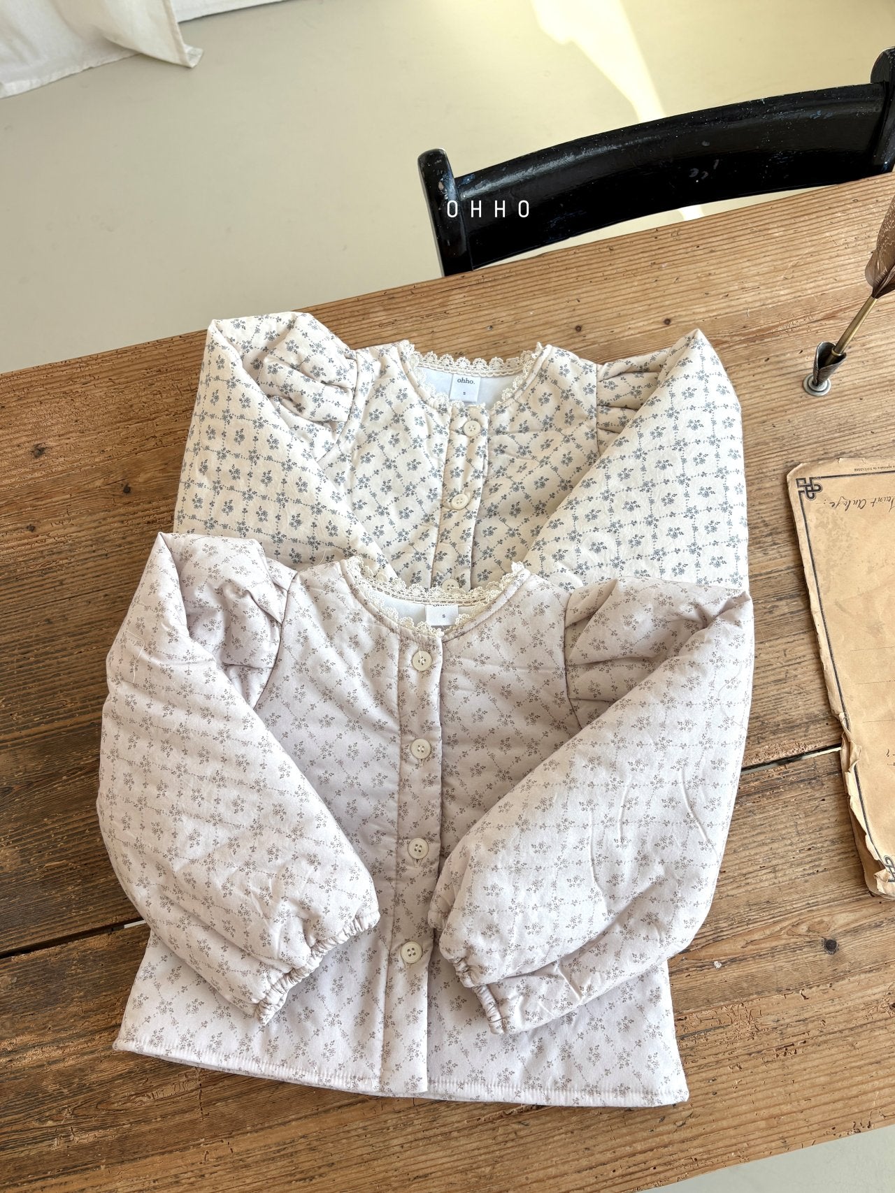 Rose lace padded jacket