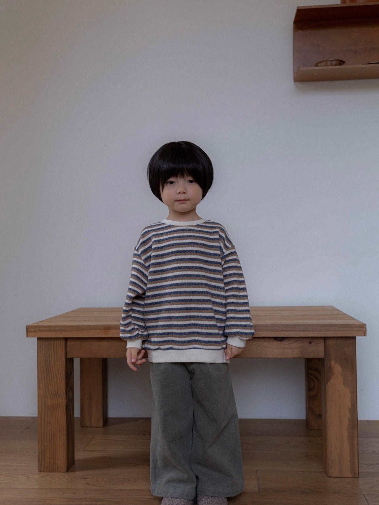 Knitted striped sweatshirt