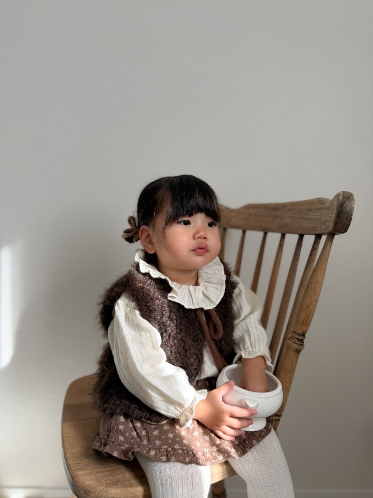 Nougat collar blouse