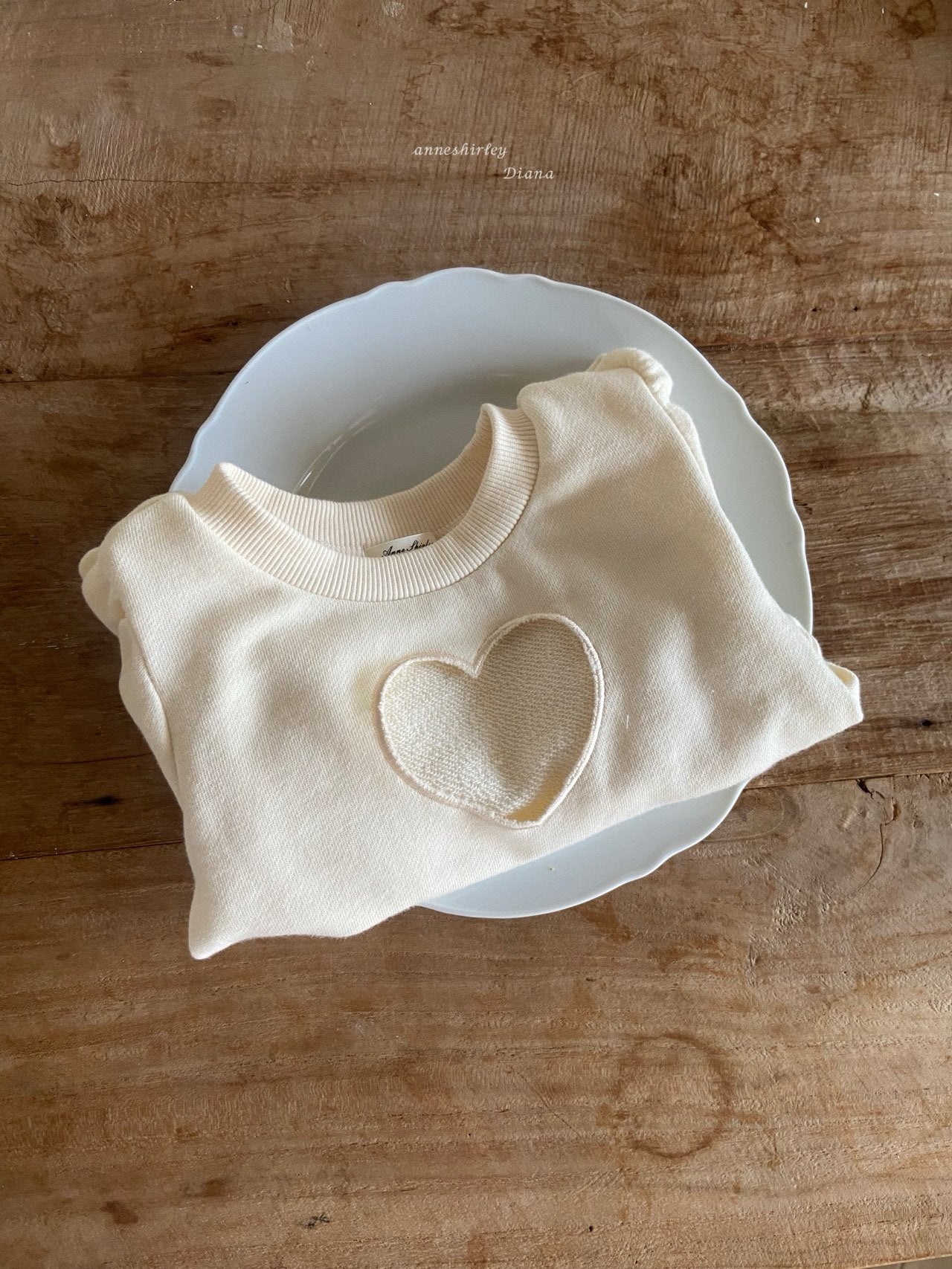 Waffle knit sweatshirt