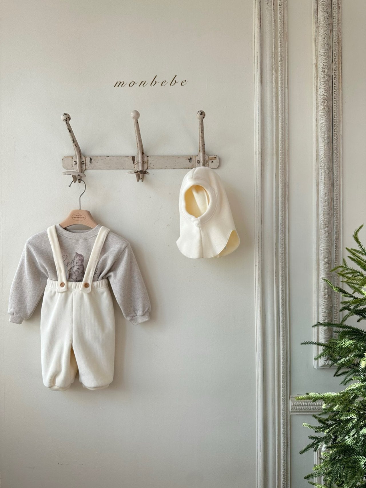 Velour suspender pants