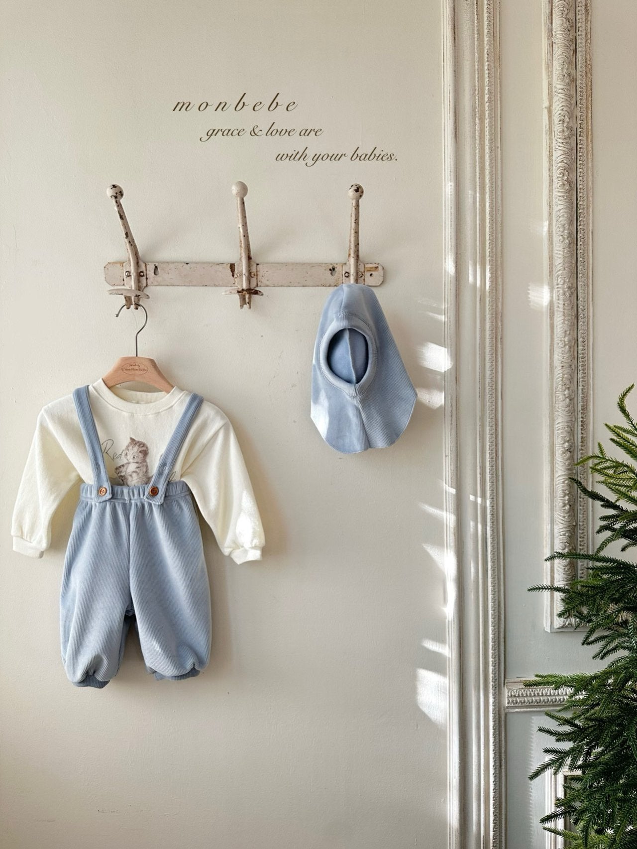 Velour suspender pants