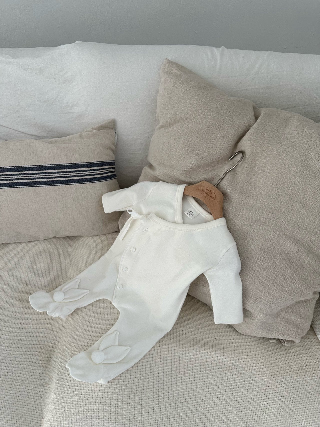 Bunny footed rompers