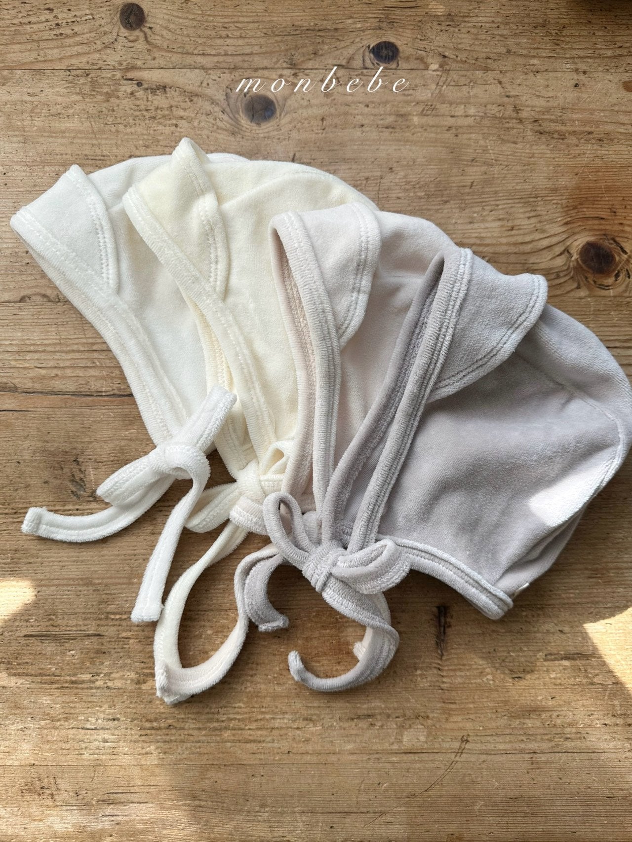 Cotton velour bonnet