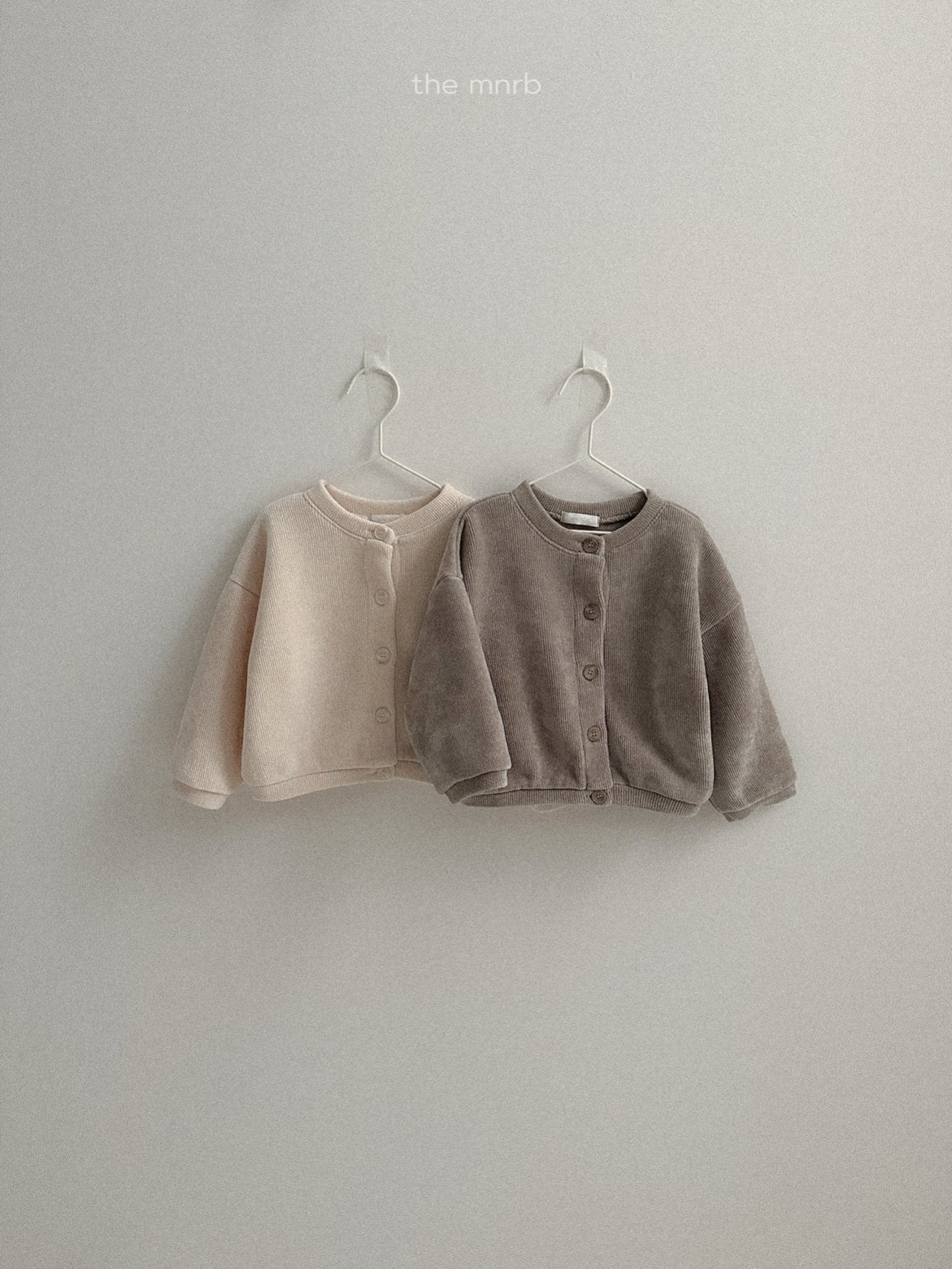 Velvet ribbed cardigan