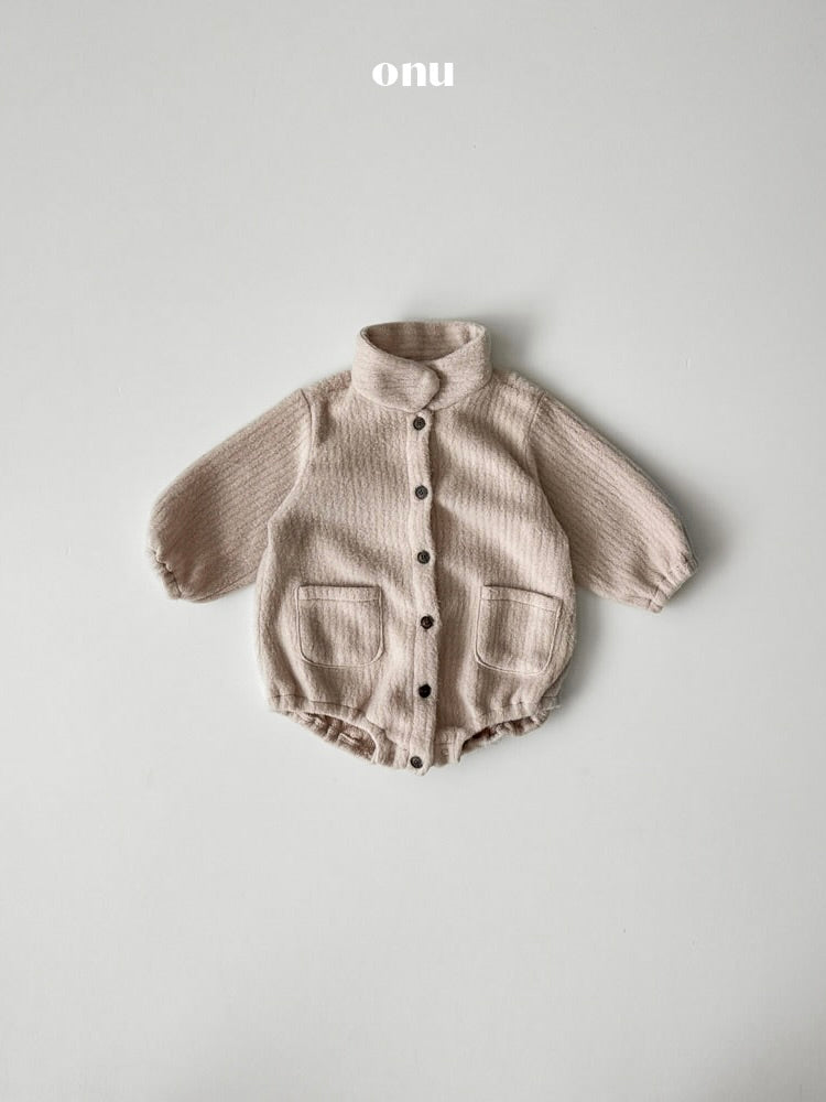 Knit collar rompers (baby)
