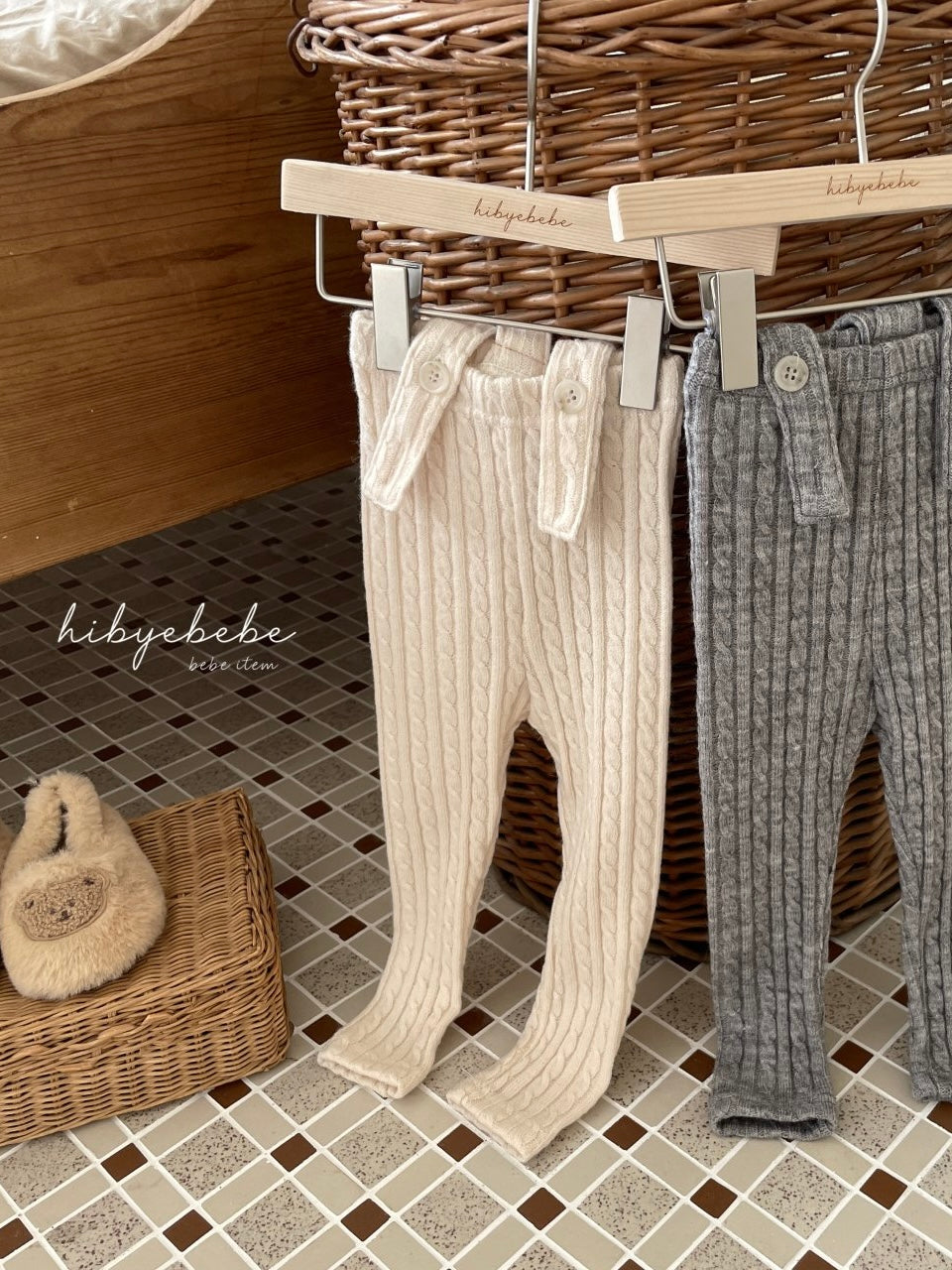 Ellis knit suspender leggings set