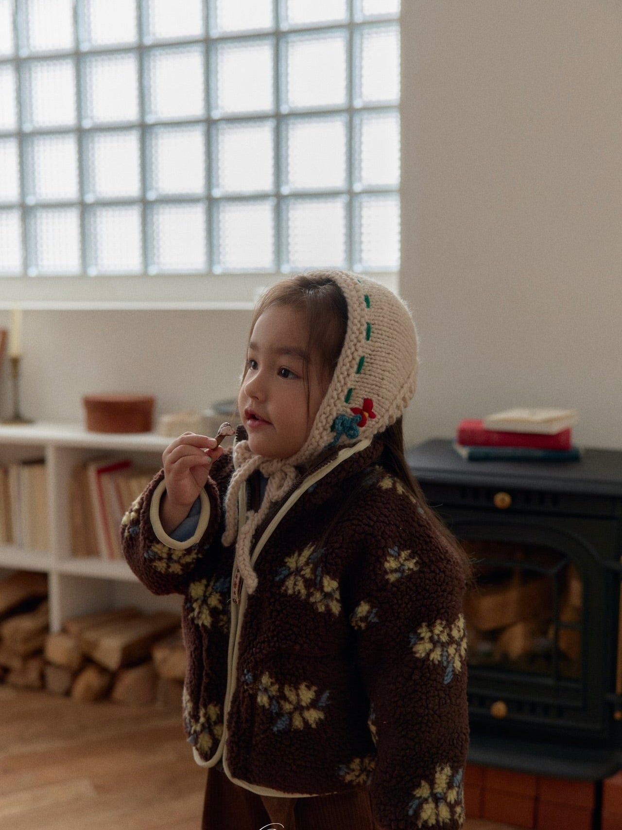 Melo flower boa jumper